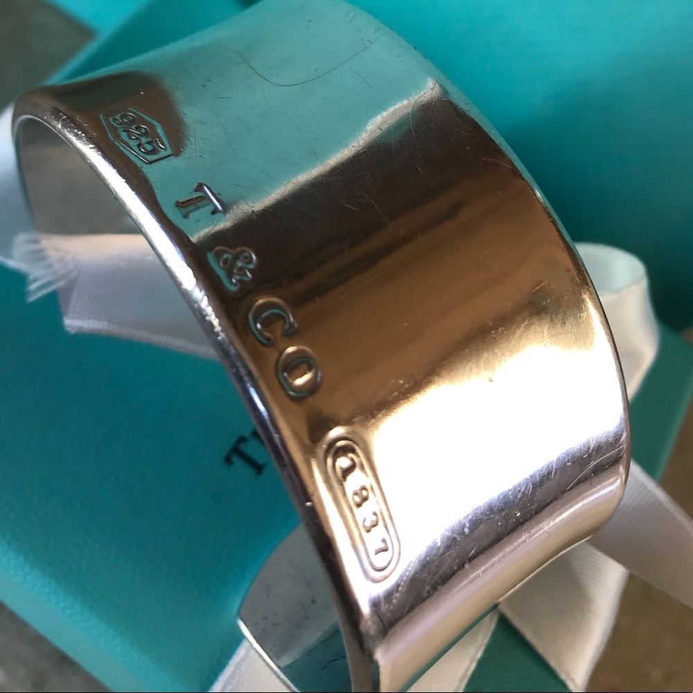 Tiffany&co extra wide opening Sterling Silver cuff bracelet.